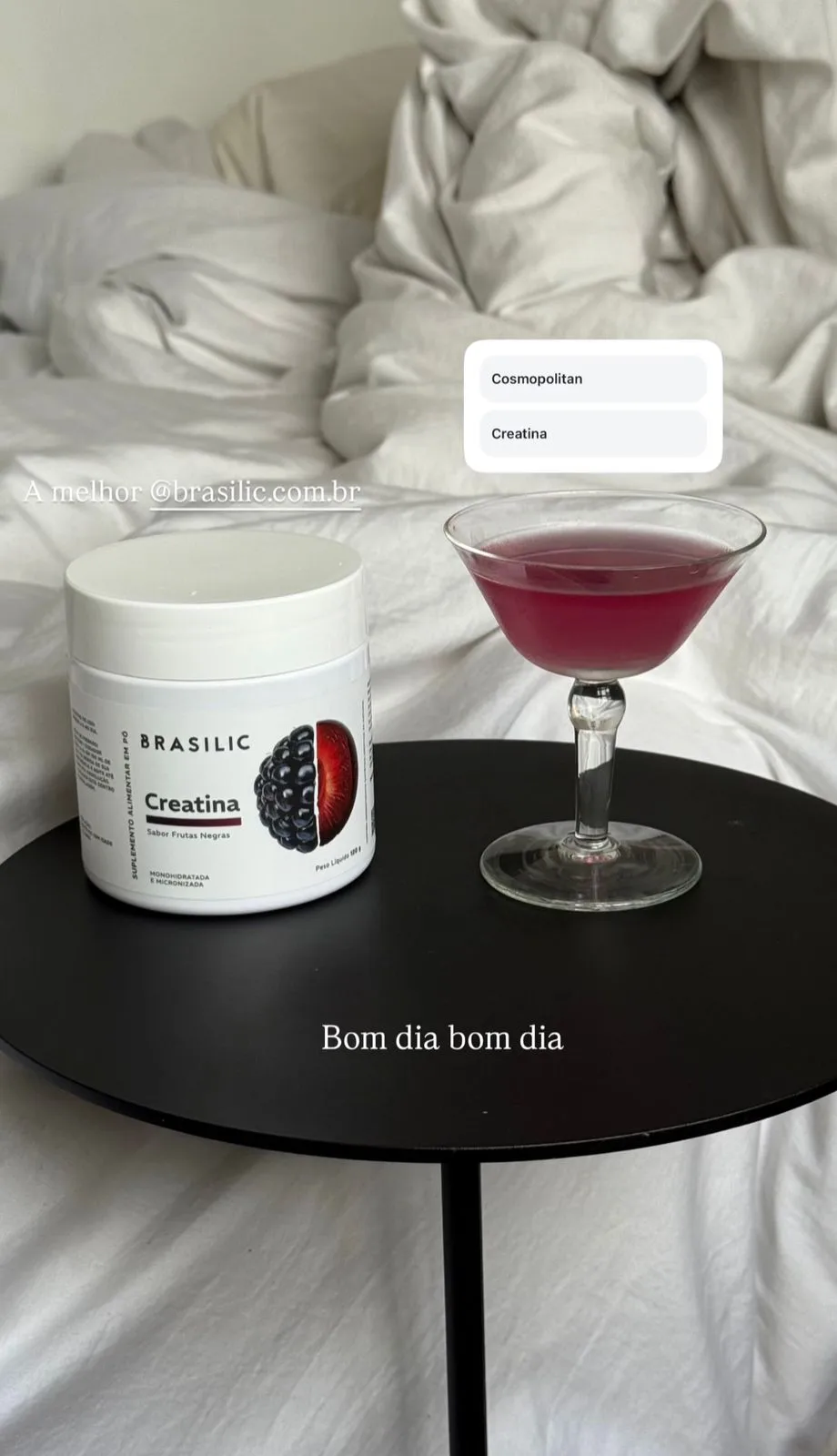 Avaliacao de cliente com Creatina Frutas Negras Brasilic